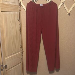 Red palazzo pants